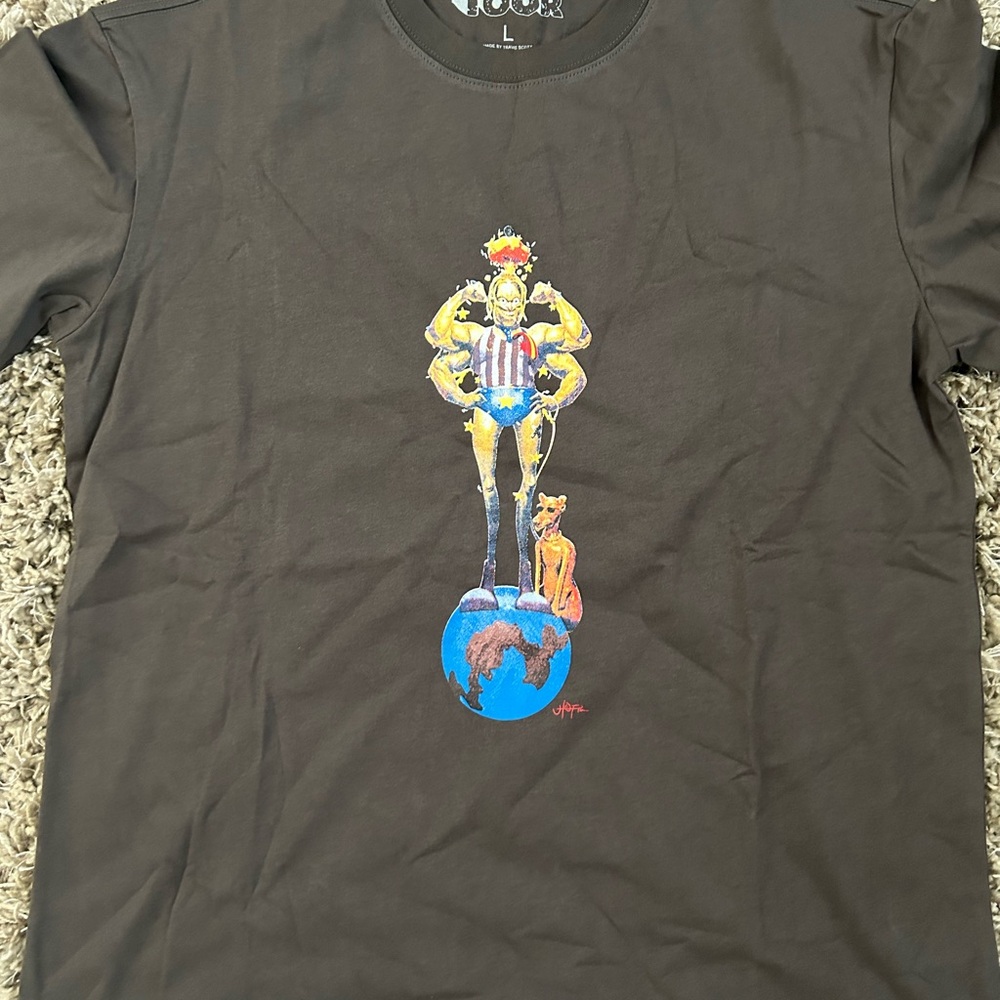 Travis scott Tee LARGE BROWN